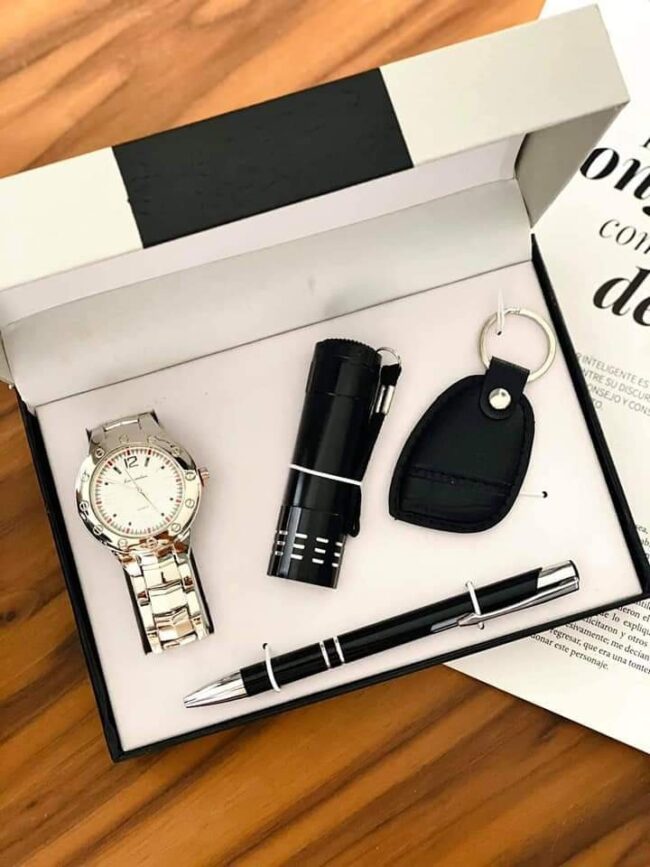 Set de reloj y accesorios para caballero
