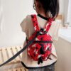 E-12 Backpack roja con negro y dinosaurios (modelo 061) - Imagen 2