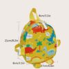 E-12 Backpack amarilla con dinosaurios (modelo 066) - Imagen 2