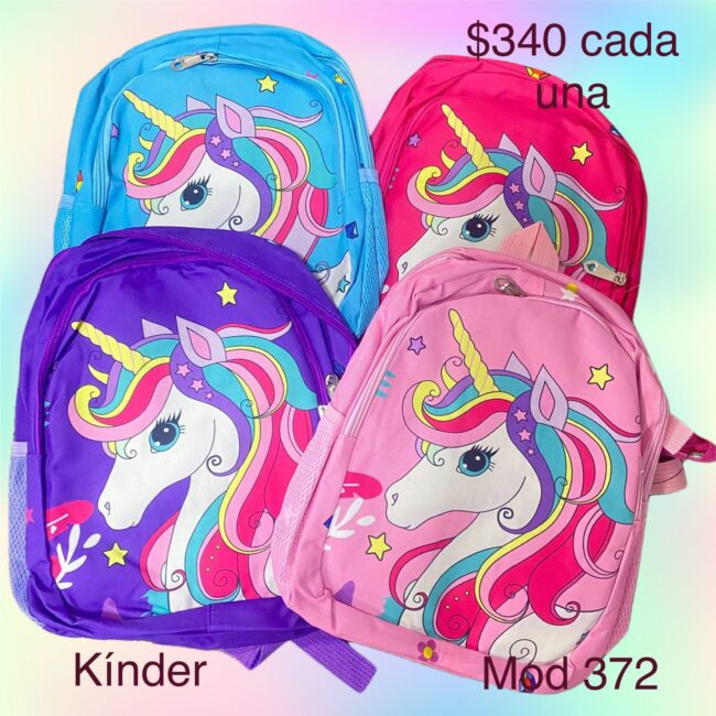 E-12 Mochila unicornio azul (modelo 372)