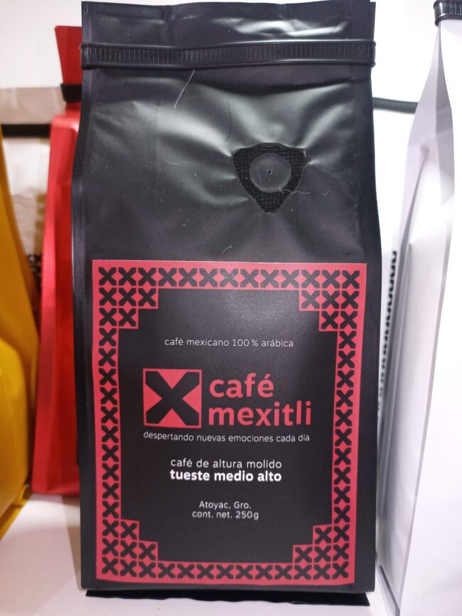 Café de altura molido tueste medio alto (negro) Mexitli 250 gr b-11