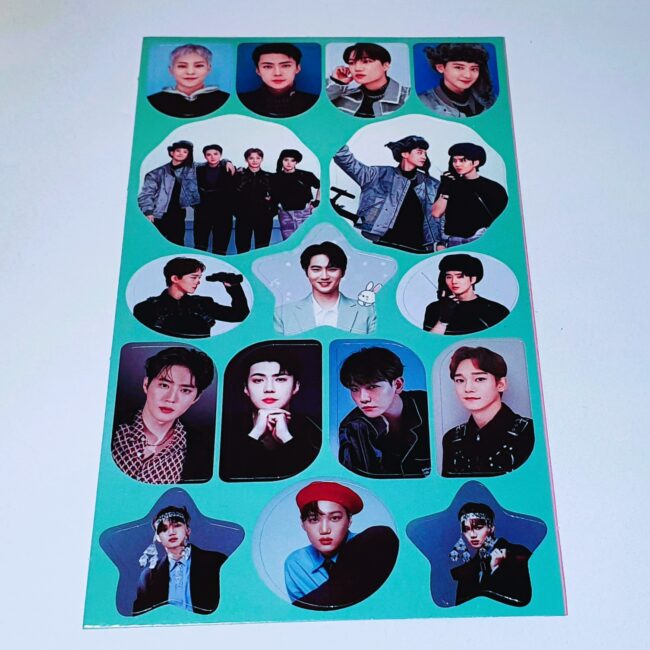 Hojas de stickers kpop B-22