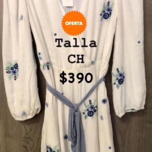 Vestido blanco con flores