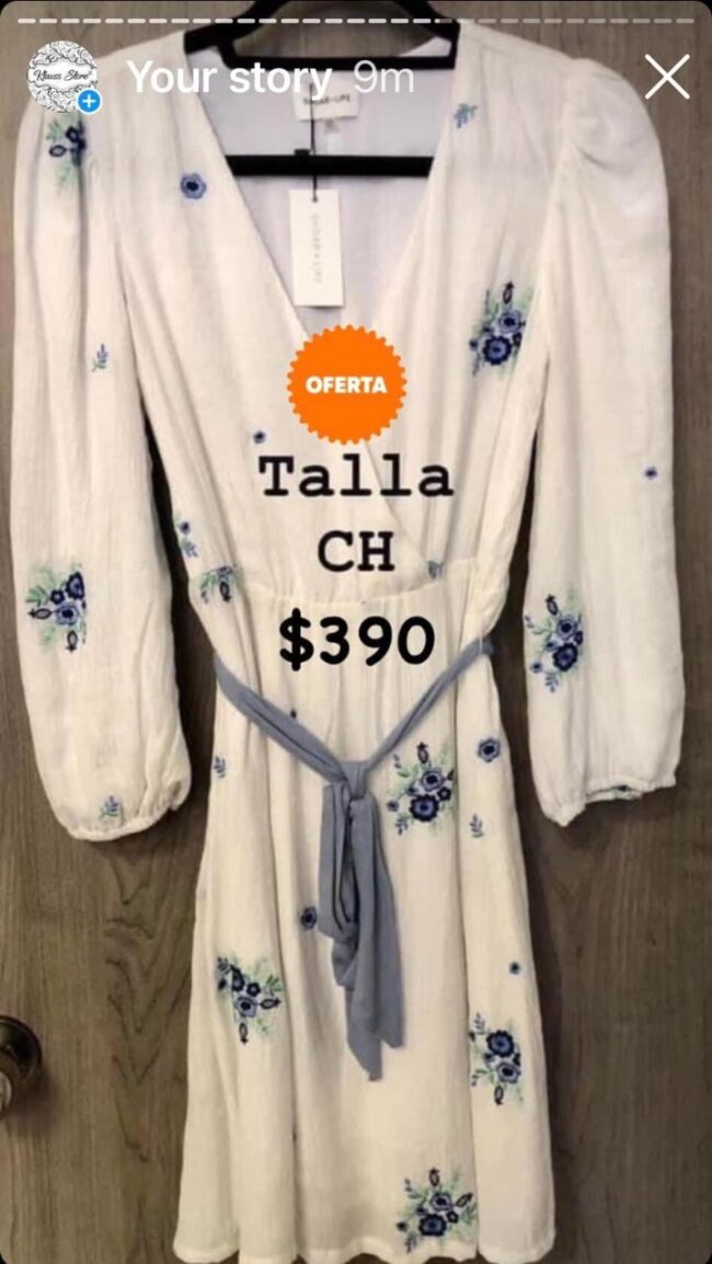 Vestido blanco con flores