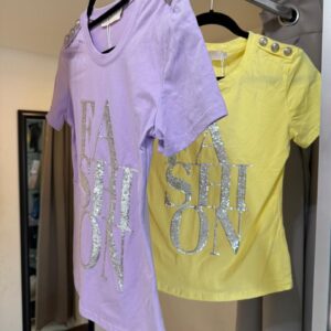 Blusa Fashon (amarillo/lila)